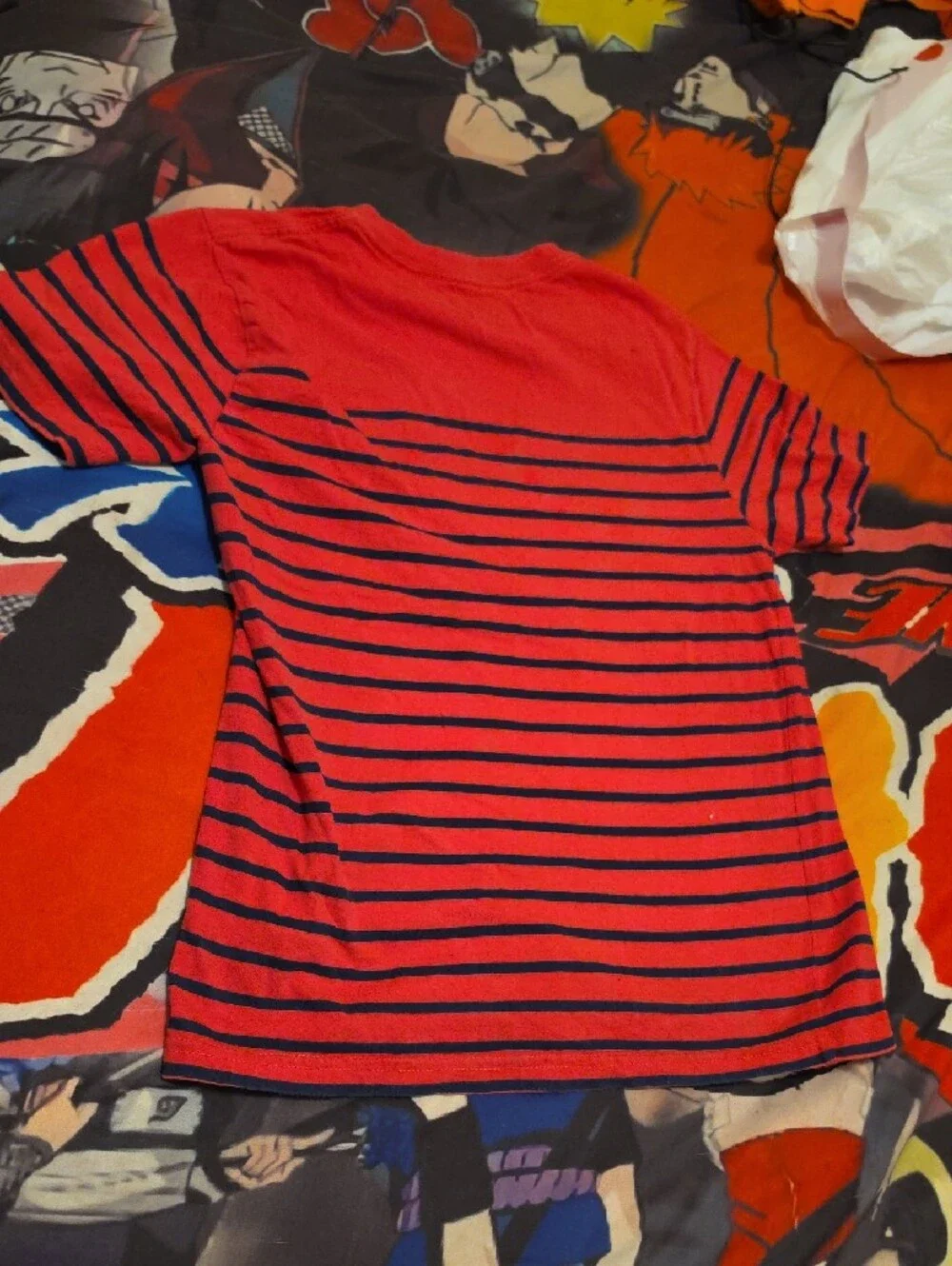 Ralph Lauren Red Tee with Navy Stripes and Polo Pony